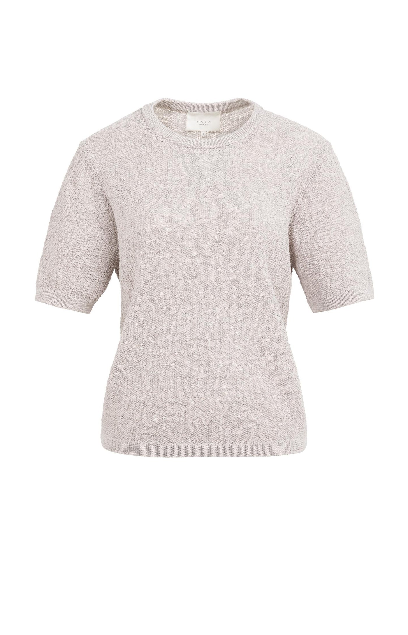 Yaya Textured SS Sweater - Mauve