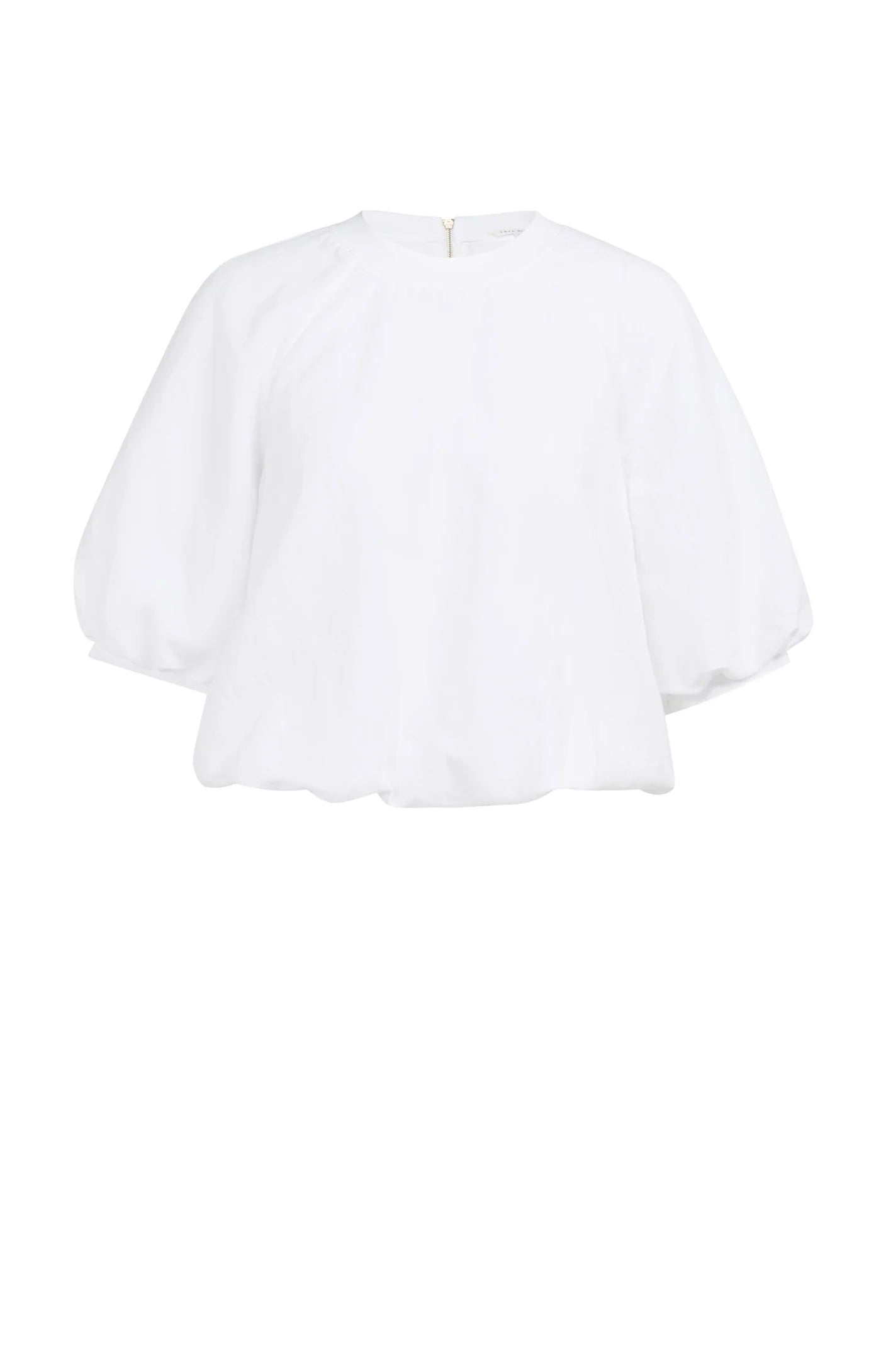 Yaya Woven Balloon Tee - White